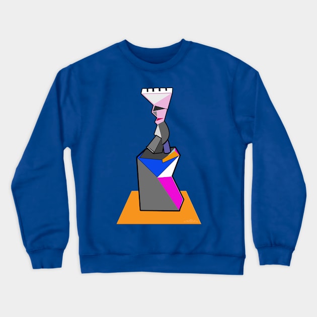 Cartoon Monument Crewneck Sweatshirt by momomoma